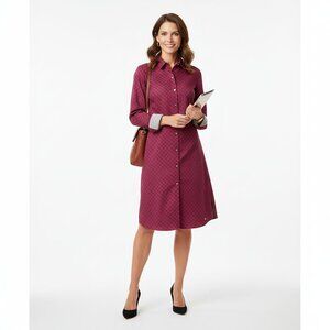 Tommy Hilfiger Shirt Dress Size M | Navy Belted Button Front Casual Workwear